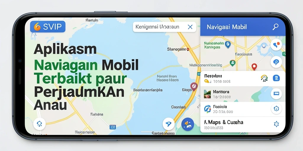 Antarmuka 6SVIP dengan fungsi navigasi mobil yang lengkap.