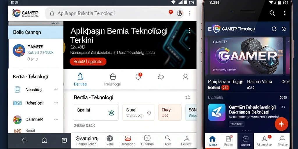 Antarmuka aplikasi GAMERP yang menarik dan informatif.