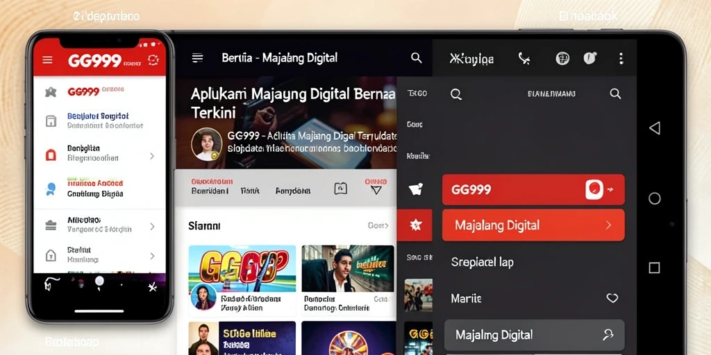 Antarmuka bersih dan modern dari aplikasi GG999.