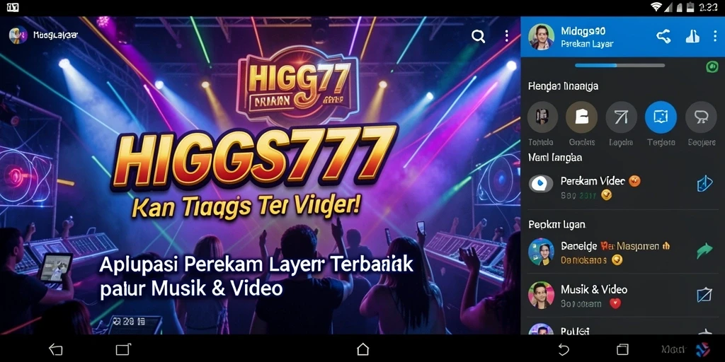 Antarmuka HIGGS777 yang ramah pengguna untuk perekaman layar.