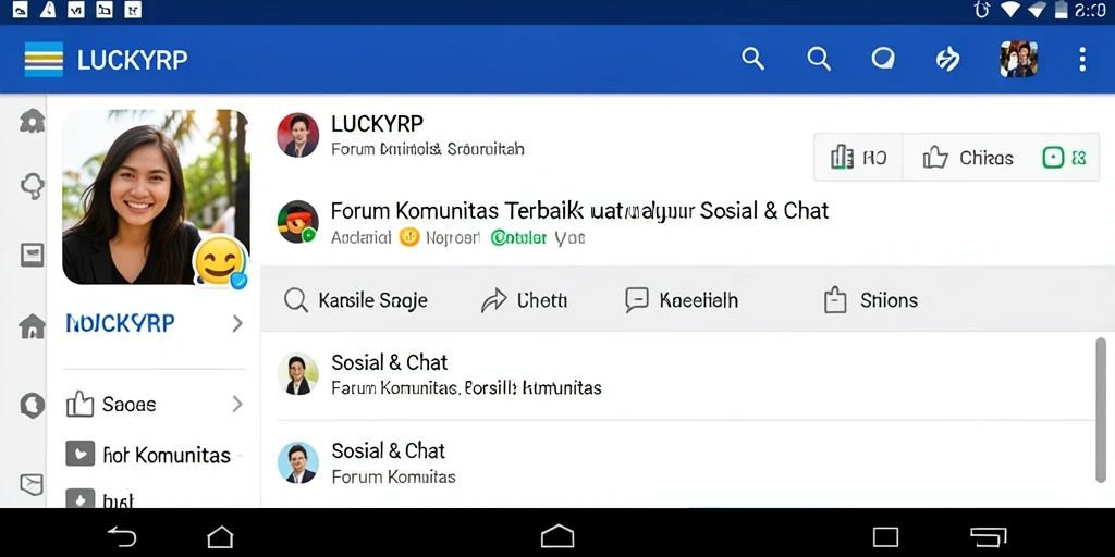 Antarmuka LUCKYRP yang ramah pengguna dan interaktif.