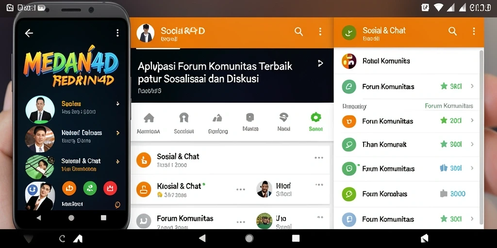 Antarmuka aplikasi MEDAN4D untuk diskusi komunitas yang menarik.