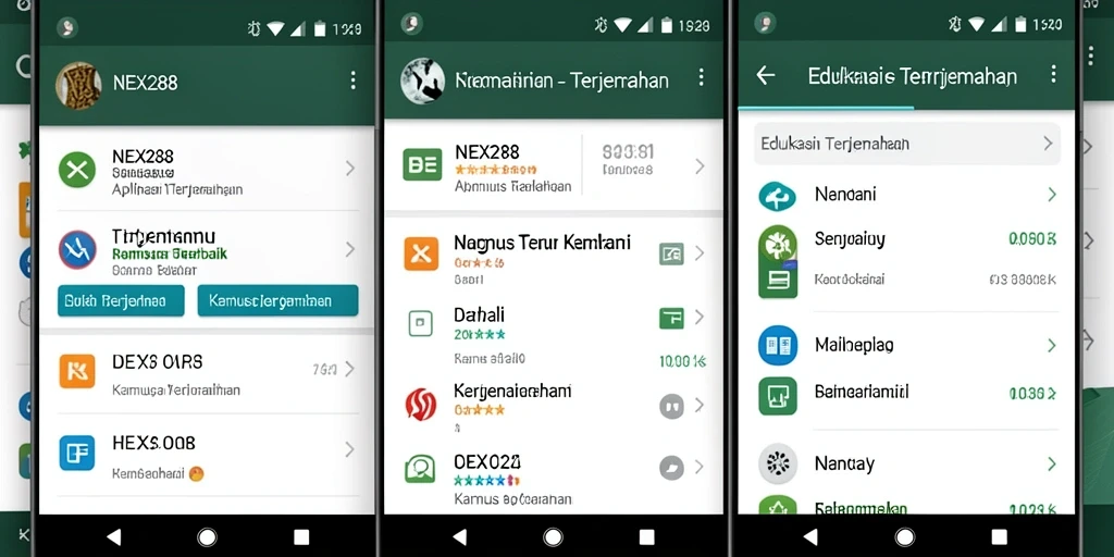 Antarmuka pengguna NEX288 yang sederhana dan fungsional.